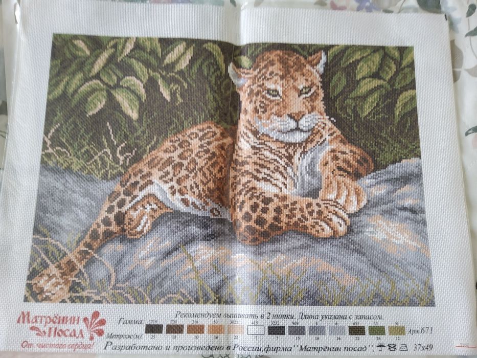 Вышивка, канва с рисунком