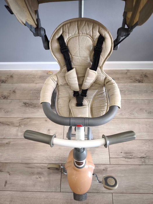 Триколка,мултифункционални със сенник, Реверсивна седалка, Бежова