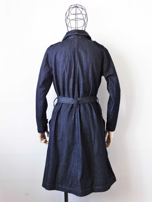 Ново Намалено G-star Minor Denim Classic Trench Dk Blue Дамски Тренч -