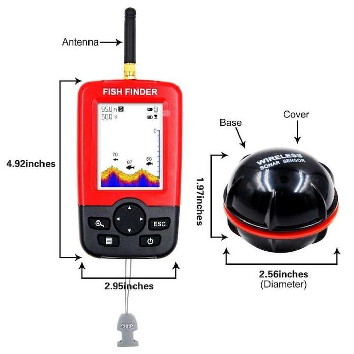Сонар Fish finder Z70 (стойка за лодка + усилваща обхвата антена )
