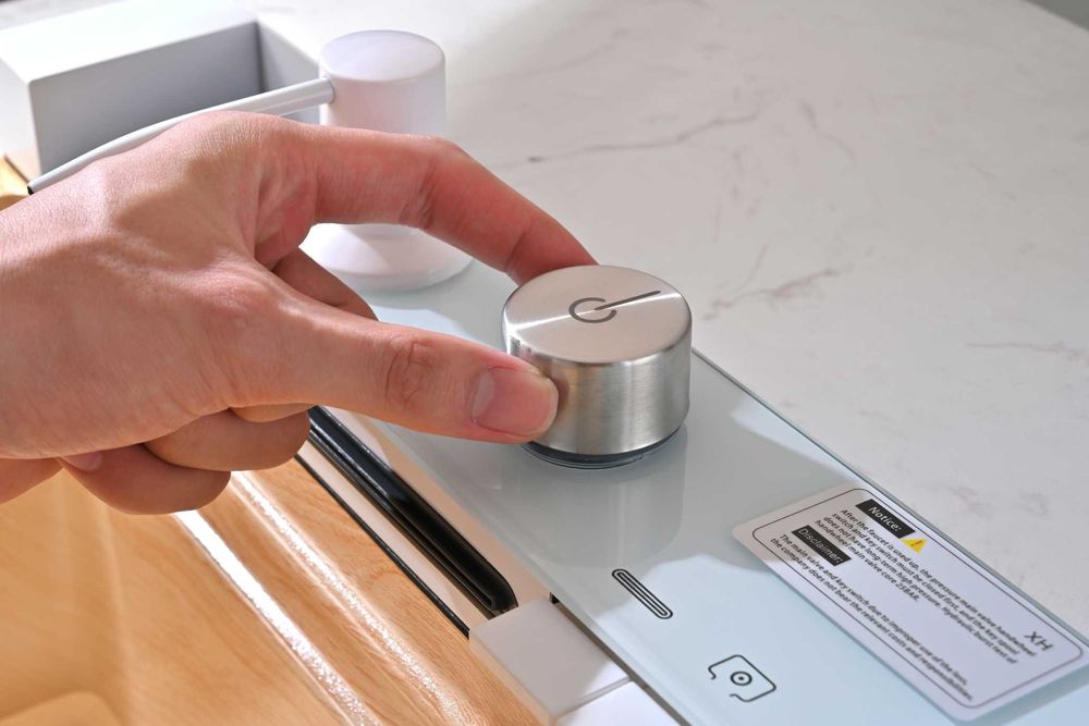 Дъб натур - Мултифункционална кухненска мивка с двоен водопад