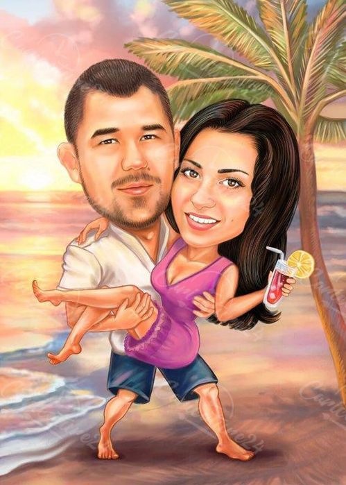 Семейна Карикатура по снимка