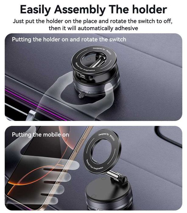 Yesido C228 — Магнитный Автомобильный Держатель Вакуум. Есть доставка