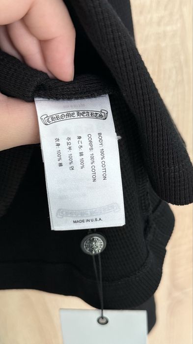 Tricou cu mânecă lungă Chrome Hearts - brodat - Waffle - XL / L