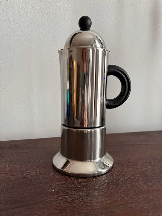 Cafetieră moka 6 cești VEV Vigano inox – inducție, design italian stil anii ’70