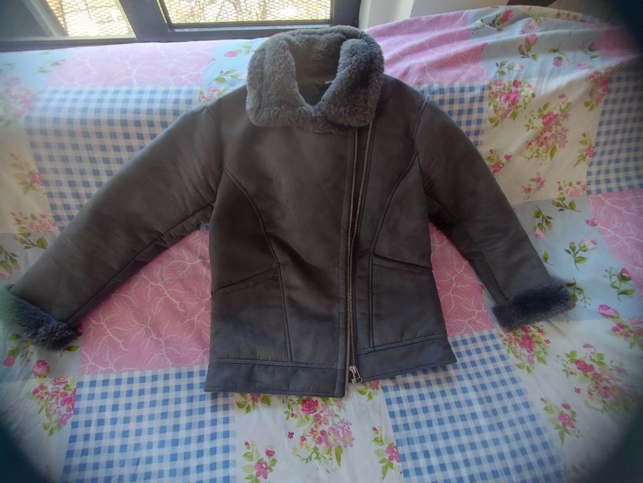 Рокерско яке от имитация на велур