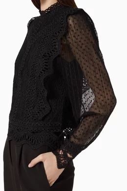 Y.A.S. Риза с дантела и волани