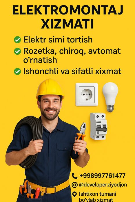 Elektrik, elektromontaj xizmati