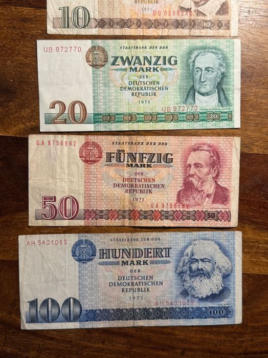Set bancnote mărci DDR ( Germania)