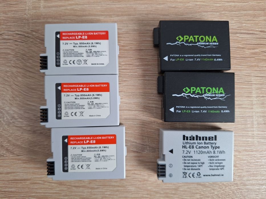 Baterii Canon LP-E17, LP-E8, LP-E6