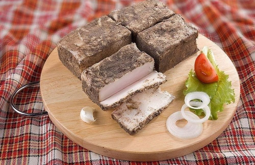 Домашнее сало копчёная солёное