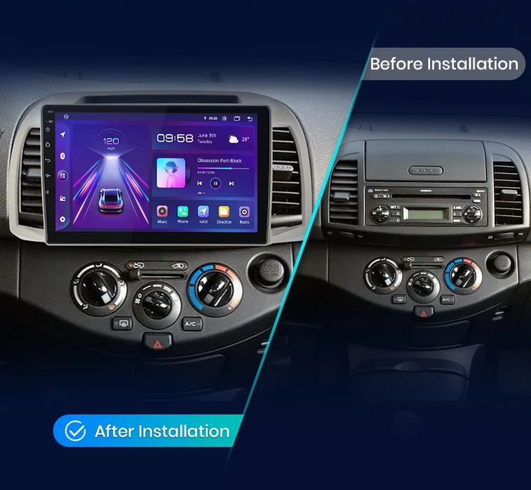 Nissan Micra K12 2002 - 2010 Мултимедия Навигация Android