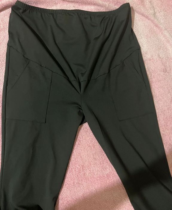 Черные штаны для беременных клеш