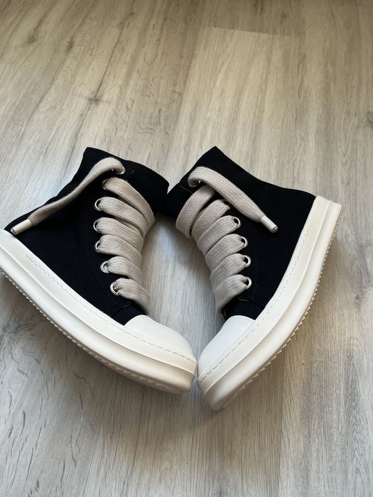 Rick Owens ramones high Jumbo laces