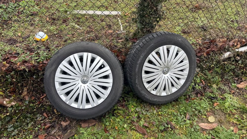 Зимни гуми + джанти + тасове VW polo