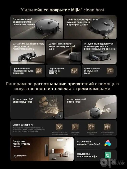 Робот-пылесос Xiaomi Robot Vacuum 6 Max повседневный комфорт Уборки!