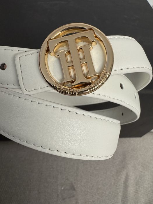 Нов колан tommy hilfiger, бял и кафяв