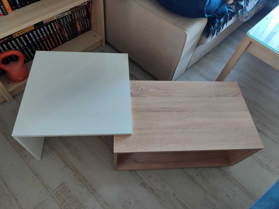 Холна маса бял дъб и сонома