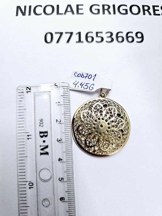Vand pandantiv din aur 14 k 4.45 g cod 701