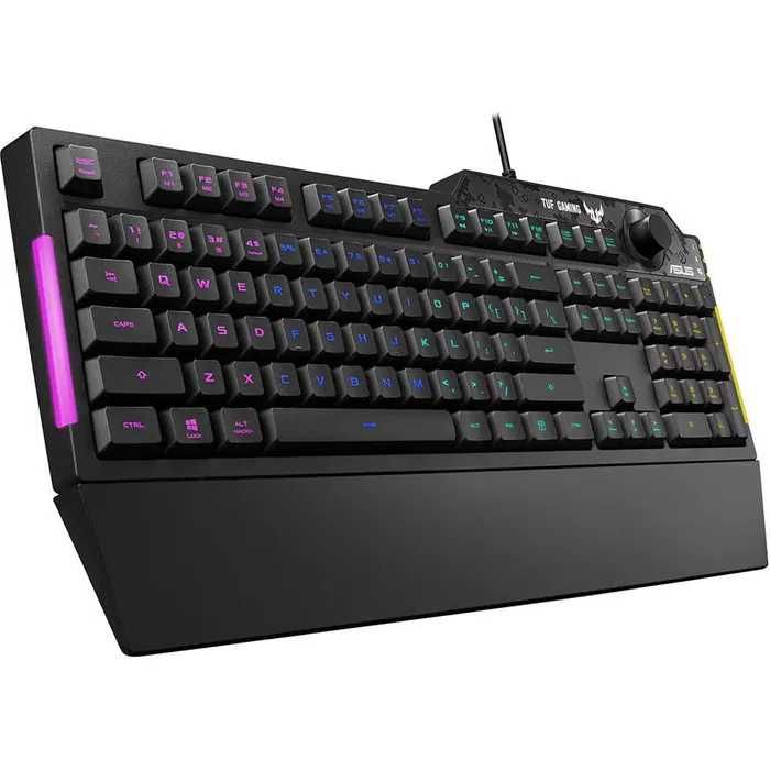 Tastatura Gaming Asus Tuf Gaming K1 RGB Led USB cu fir noua 90MP01X0-BKUA00 garantie sigilata