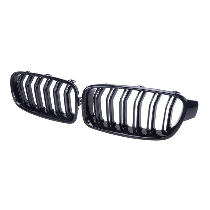 Set 2 grile duble M negru lucios BMW Seria 3 F30 F31 2012-2018
