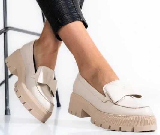 Pantofi balerini piele naturala nr 38