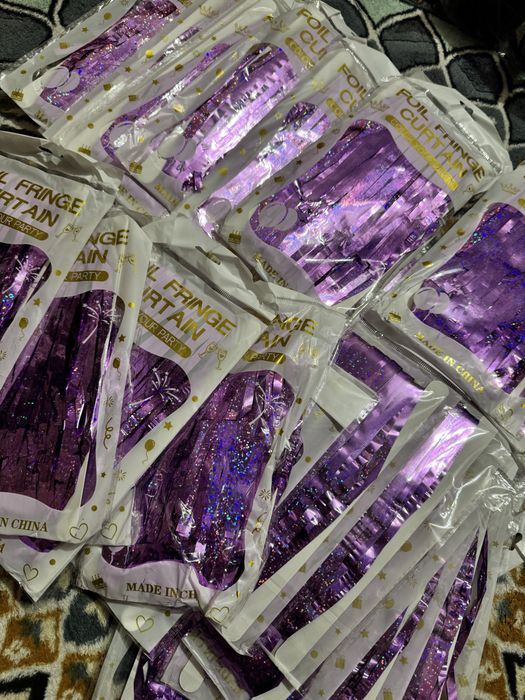 Штора дождик для стены мишура