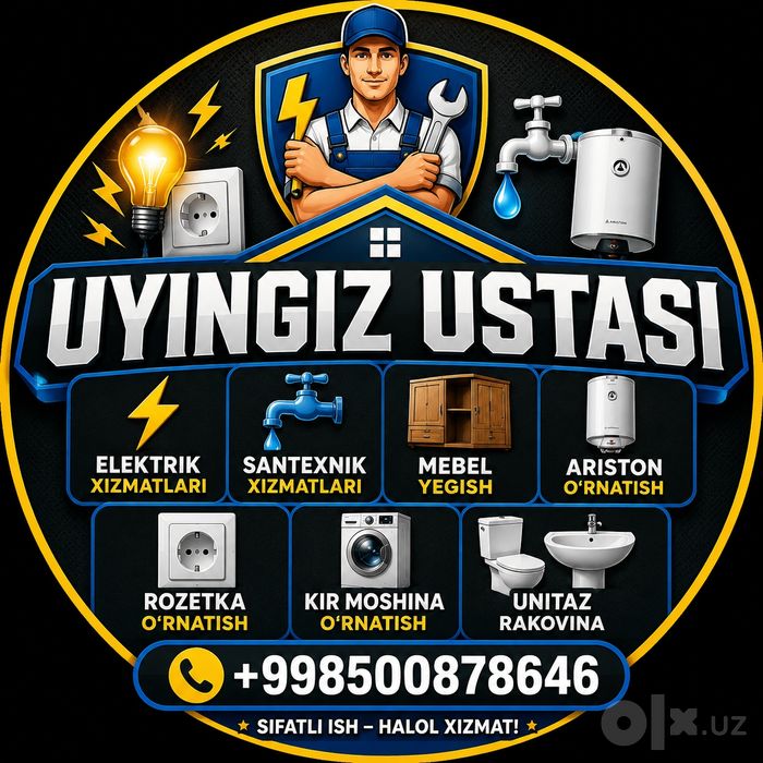 Usta Universal Elektrik Santexnik Kir moshina Ariston ustasi Malyarka