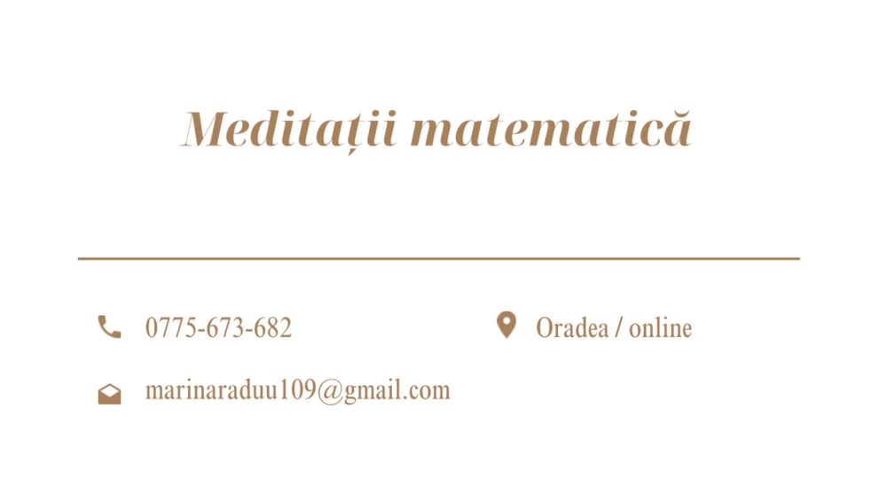 Meditații la Matematică și Lb. Română