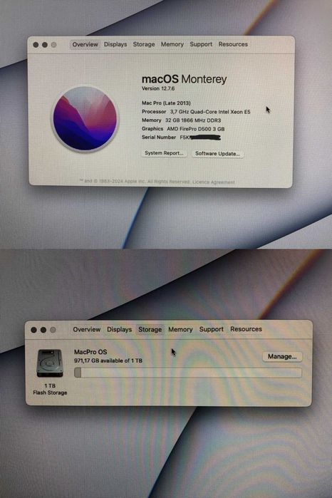 Apple Mac Pro Late 2013 „Trashcan” - Xeon E5 Quad Core, Dual AMD