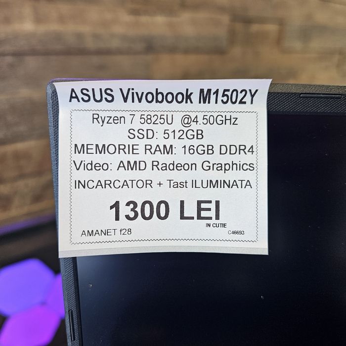 Amanet F28: Laptop Asus Vivobook M1502Y (P)