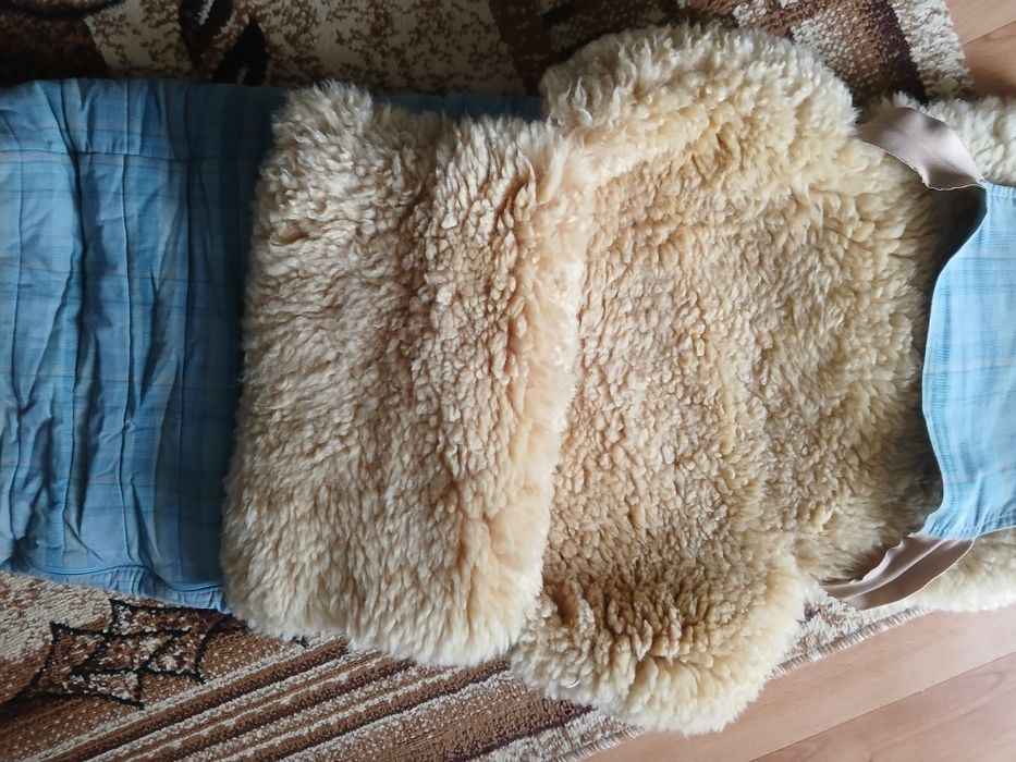 Чувал Космонавт за бебешка количка с естествена кожа