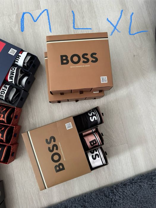 Set 3 perechi de boxeri 95% bumbac