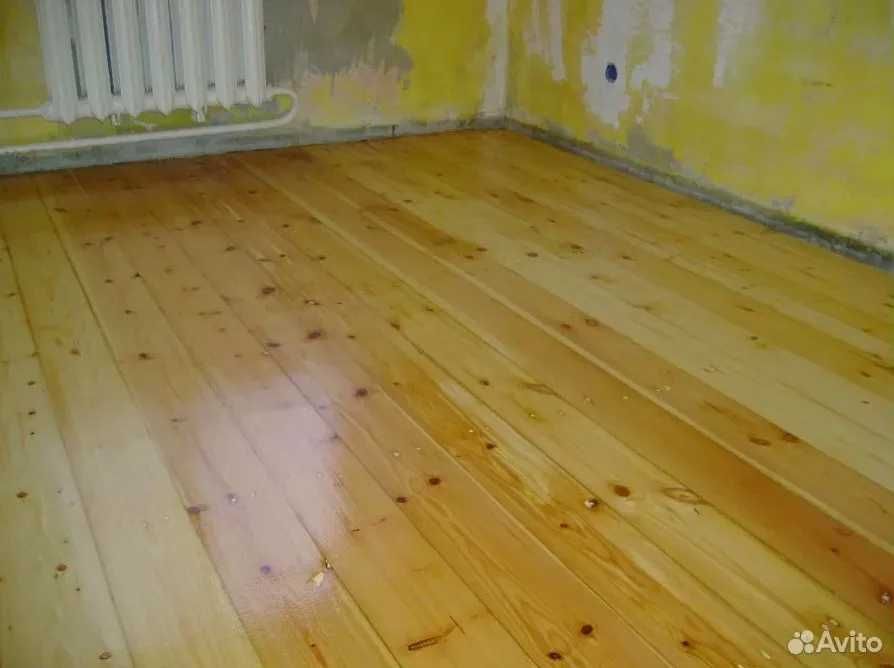 Ремонт полов/ Замена пола в деревянных домах/Шлифовка деревянного пола