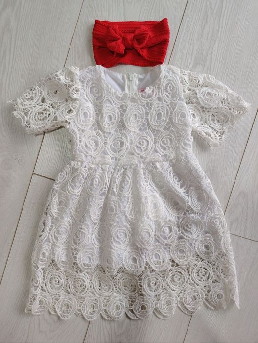 Абсолютно белое платье 6мес-1г