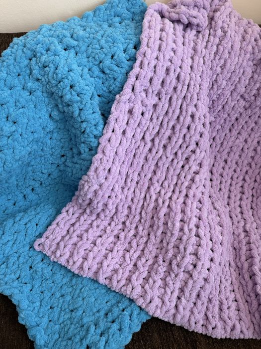 Плетено одеяло за бебе от хипоалергенна прежда Ализе