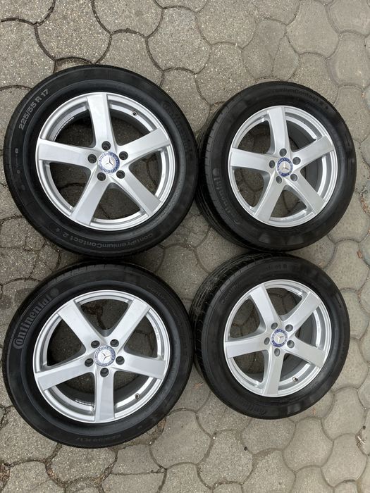 Jante aliaj 5x112mm, anvelope 225/55 R17, VW Audi Seat Skoda Mercedes