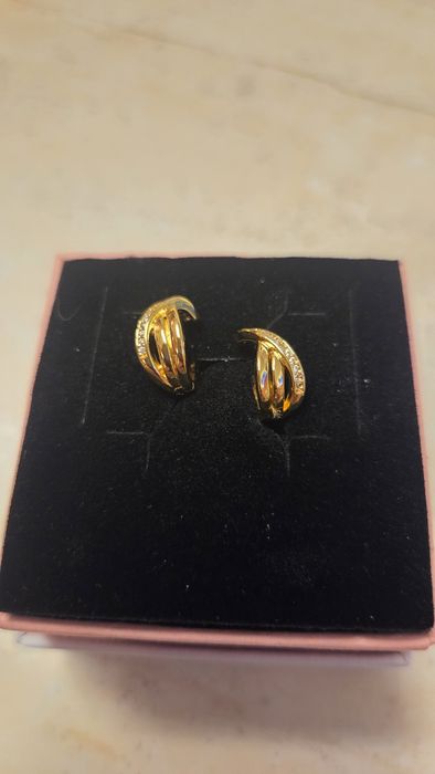 Cercei Pandora suflati aur 14k + zirconiu