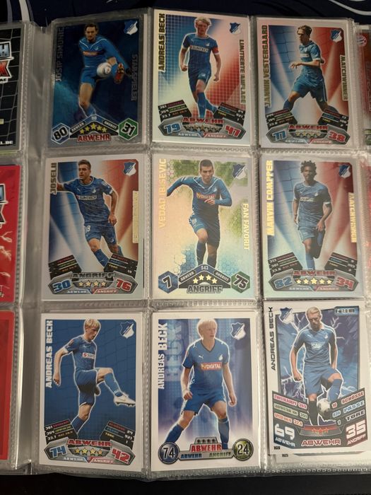 1200 + карти Topps Bundesliga 2010-2014 албум + Шампионска лига карти