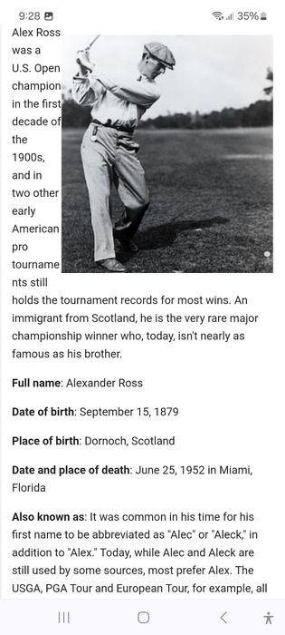 Crosa Golf Alex Ross