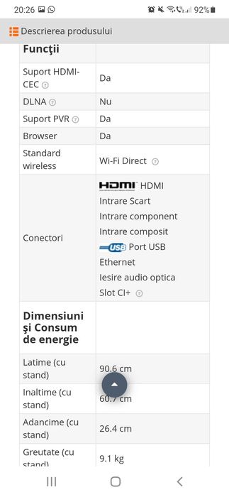 Vand televizor full HD led Samsung