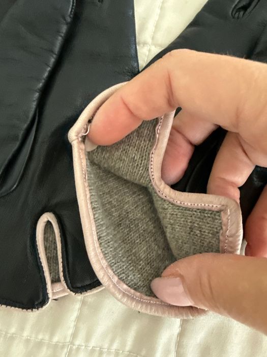 Дамски кожени ръкавици с подплата