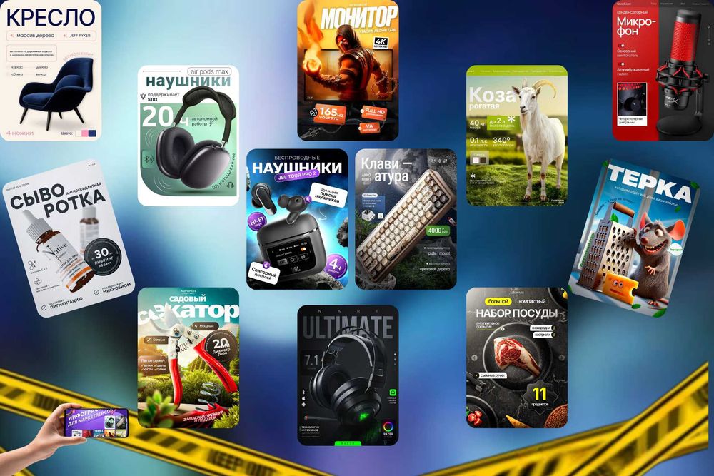 Дизайн инфографика для Маркетлейса Uzum / Uzum uchun infografik dizayn