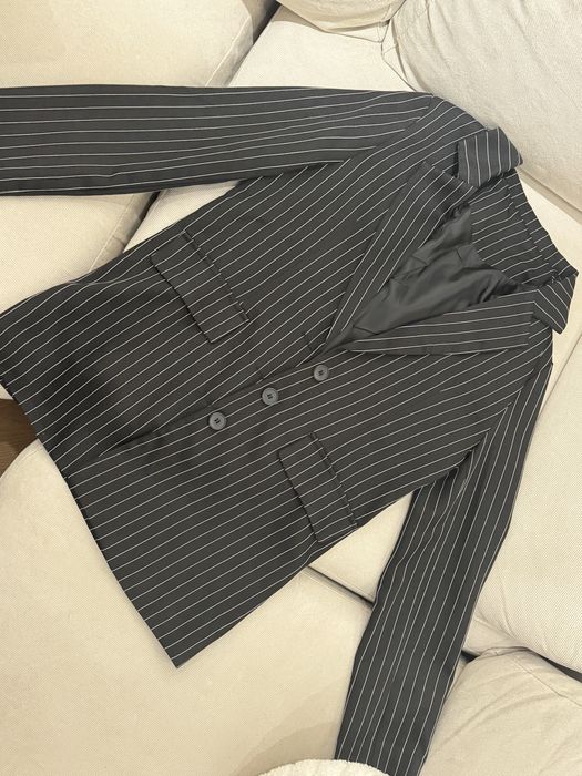 Дамско сако oversize. Черно, сиво, бяло