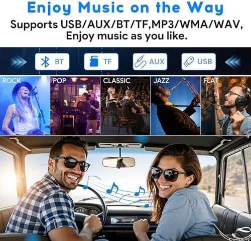 Ново Автомобилно радио Bluetooth 5.0 RDS FM USB TF 1DIN кола автомобил