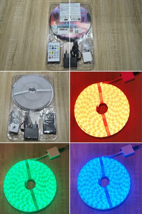 Bandă LED Neon RGB, sincronizare muzică, telecomandă, 6-20M