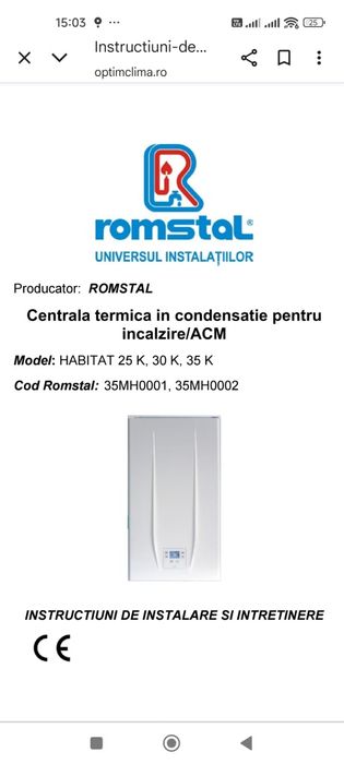 Piese centrale Romstal Habitat !