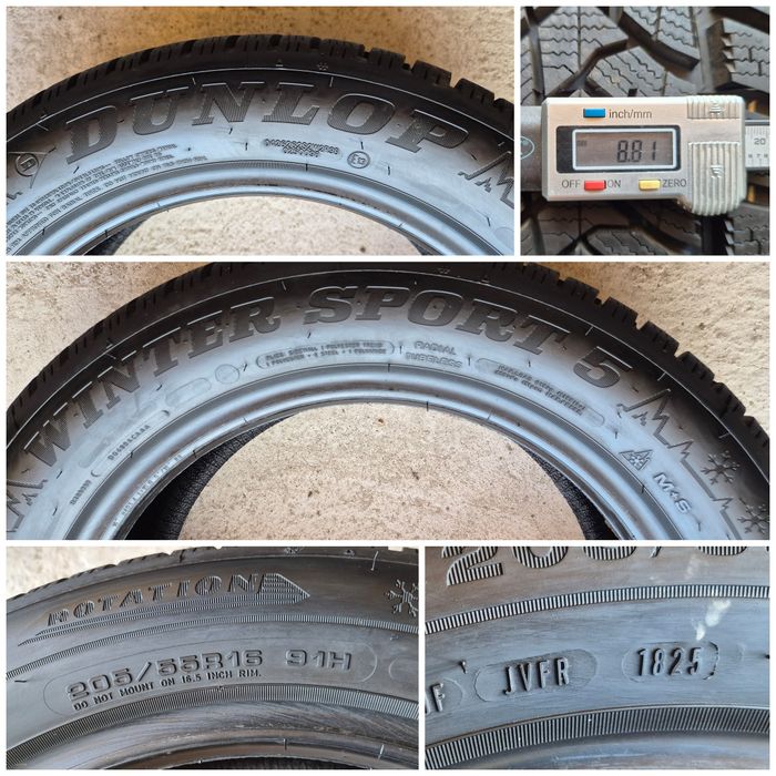 O bucată 205/55 R16 M+S iarnă - una Dunlop Goodyear