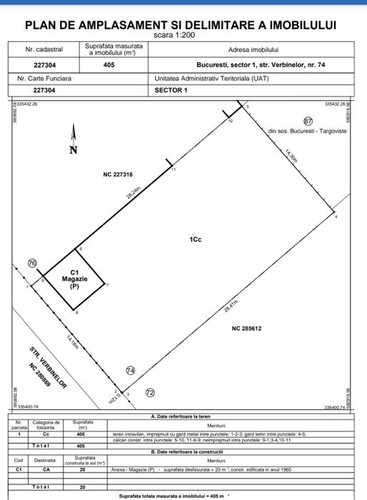 OPORTUNITATE DEZVOLTARE | 2 Loturi alăturate | Str. Verbinelor, Străulești | 811 mp | M3 P+4 | POT 60% CUT 2,5