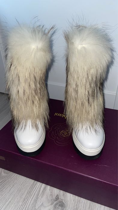 Cizme de iarna cu platforma si blana naturala